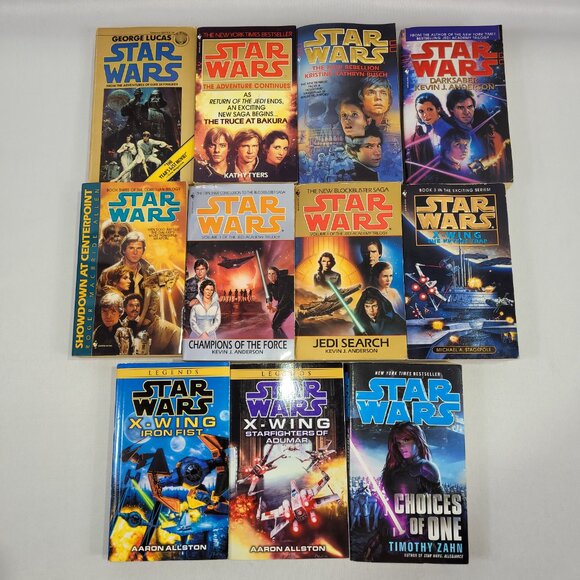 Star Wars 11 Softcover Books Original Trilogy Jedi Academy Black Fleet Crisis - Picture 3 of 3